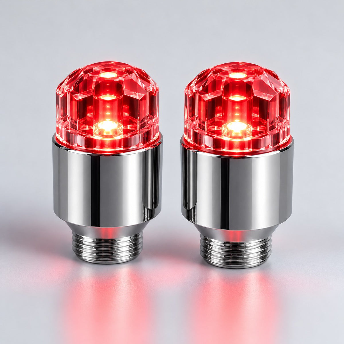LED-Ventilkappen Rot – 2 Stück