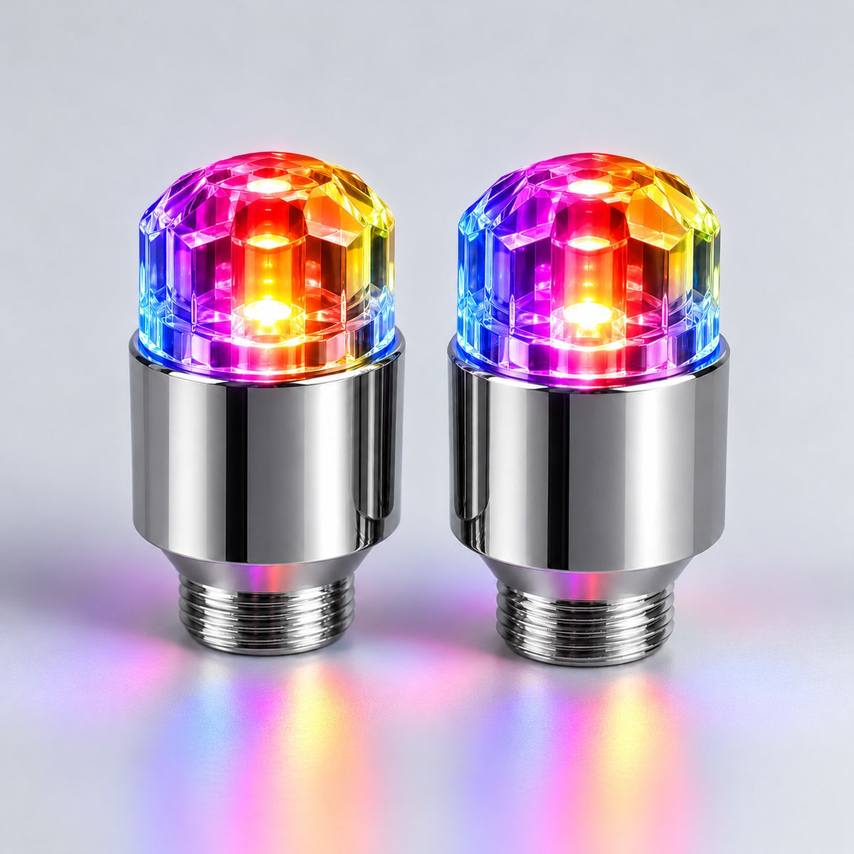 LED-Ventilkappen Mehrfarbig – 2 Stück