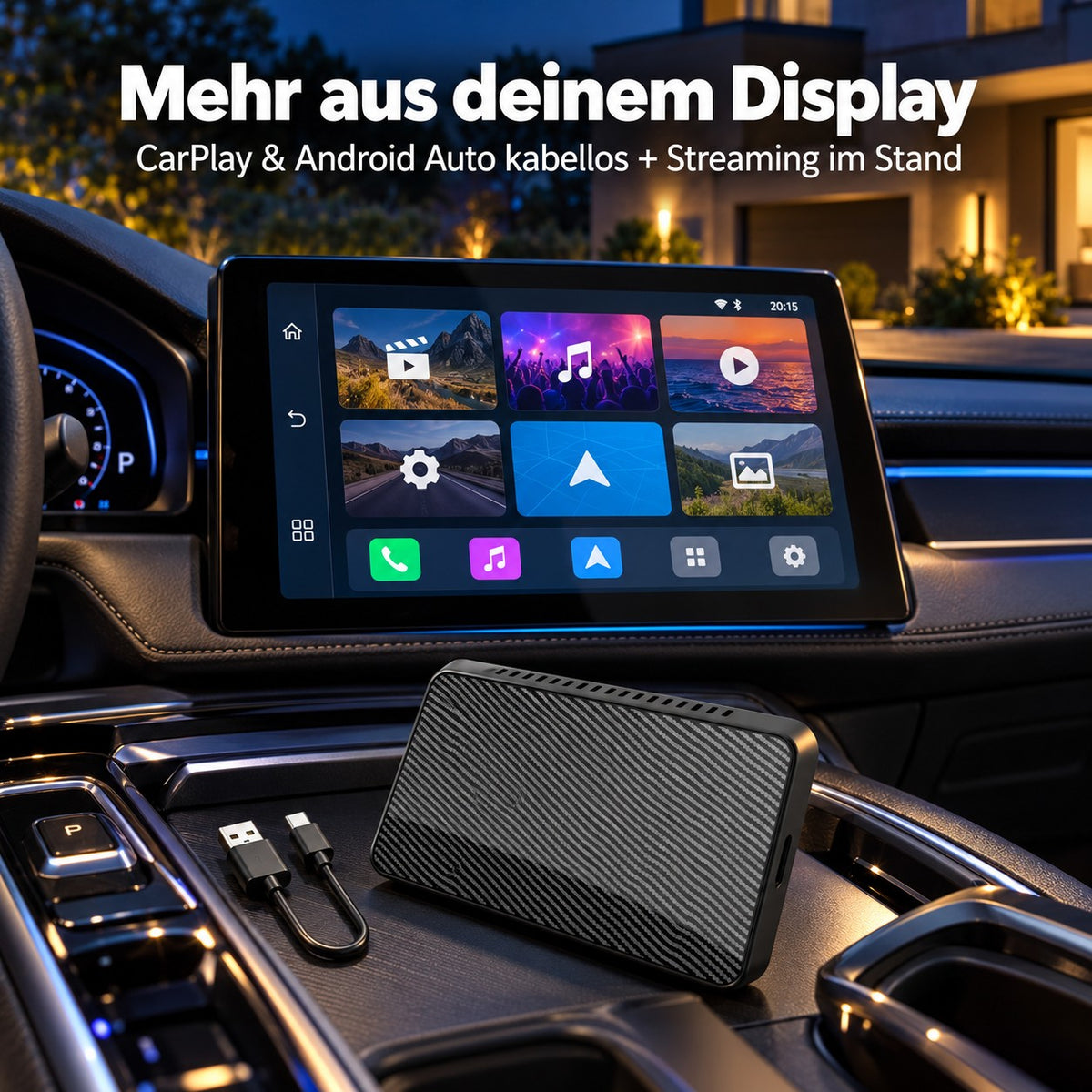 CarPlay & Android Auto AI-Box im Fahrzeug