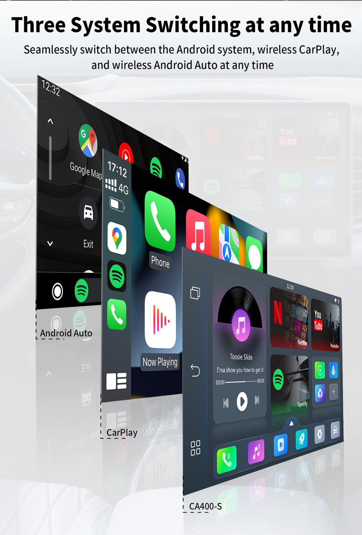 Kabelloses CarPlay und Android Auto